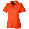 Core 365 Women's Campus Orange Fusion ChromaSoft Pique Polo