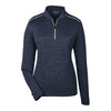 Core 365 Women's Classic Navy Heather/Carbon Kinetic Performance Quarter Zip