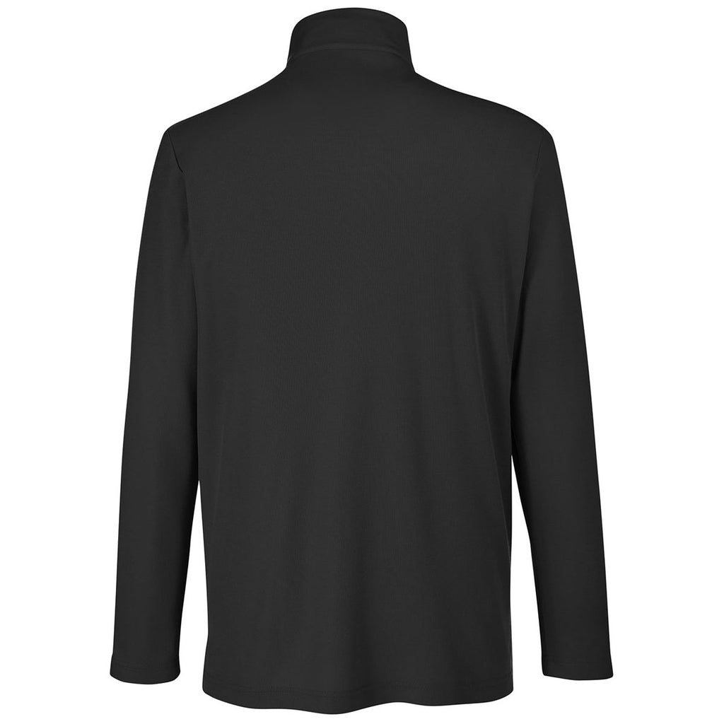 Core 365 Men's Black Fusion ChromaSoft Pique Quarter-Zip