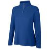 Core 365 Women's True Royal Fusion ChromaSoft Pique Quarter-Zip