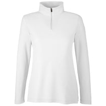 Core 365 Women's White Fusion ChromaSoft Pique Quarter-Zip