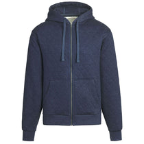 Landway Men's Heather Navy Kingsley Quilted Fleece Hoodie