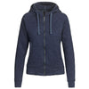 Landway Women's Heather Navy Kingsley Quilted Fleece Hoodie