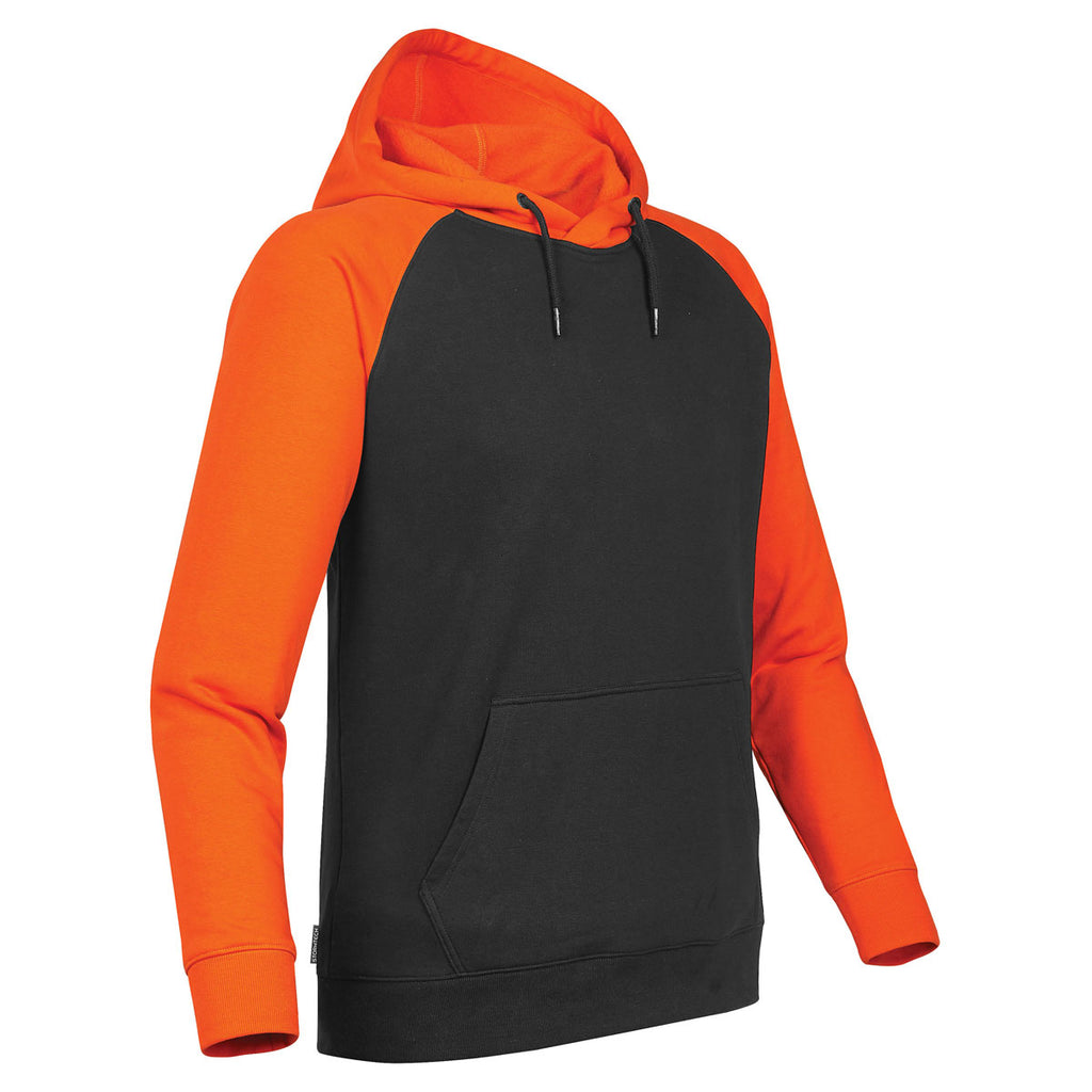 Stormtech Men's Black/Orange Omega Two-Tone Hoody