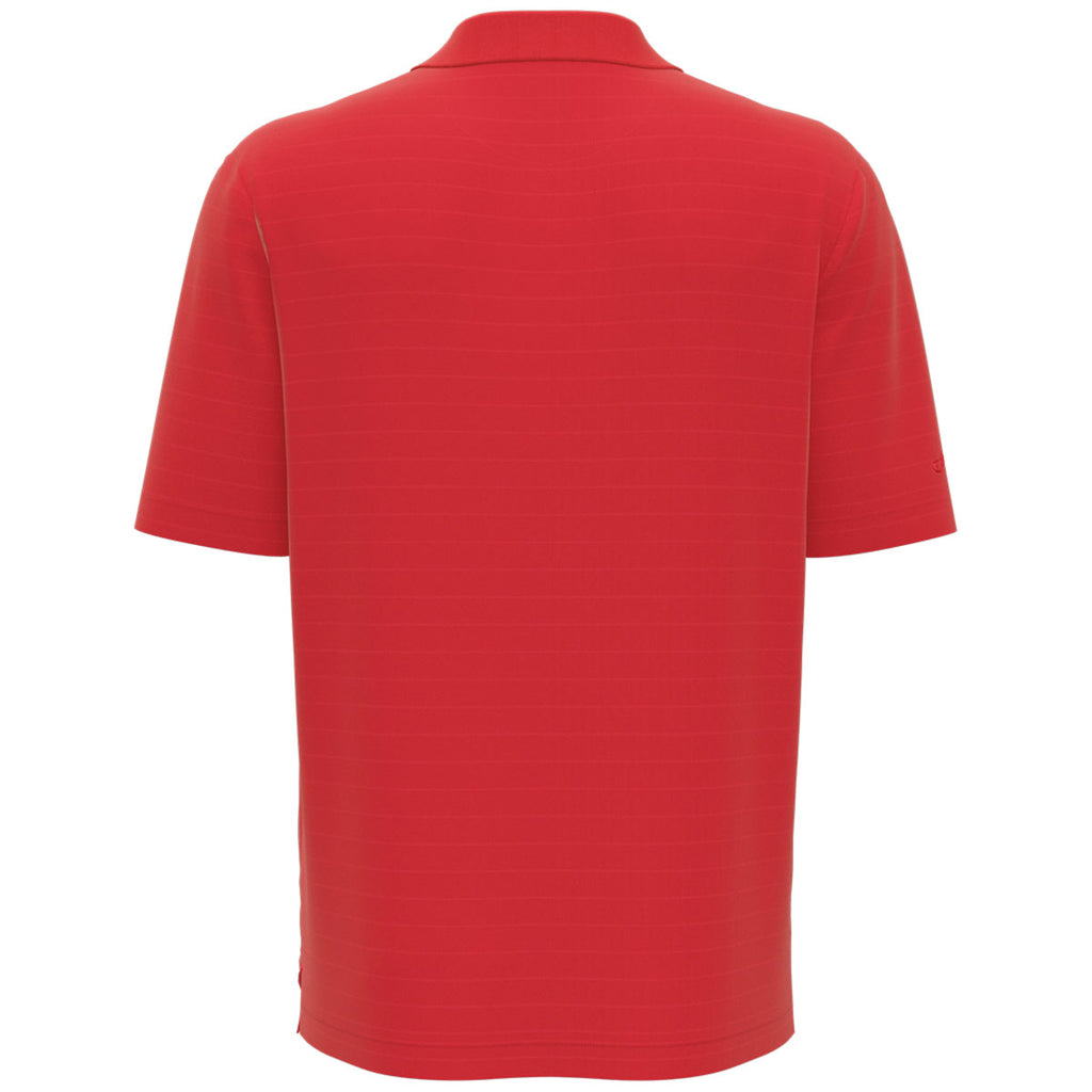 Callaway Men's Salsa Red Eco Horizontal Textured Polo