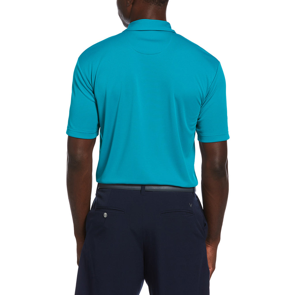 Callaway Men's Tile Blue Micro Texture Polo