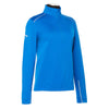 Callaway Women's Magnetic Blue Long Sleeve Quarter Zip Mock with Reflective Tape