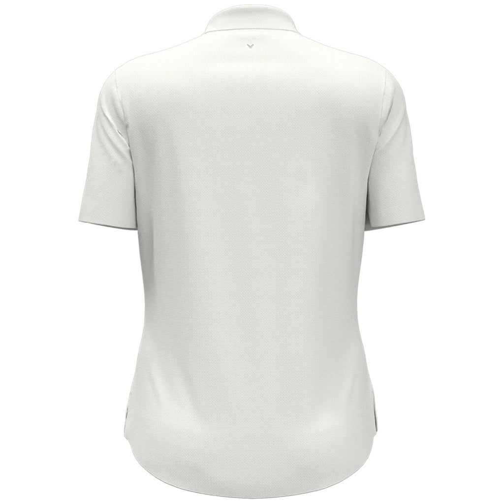 Callaway Women's Bright White Silver Birdseye Polo