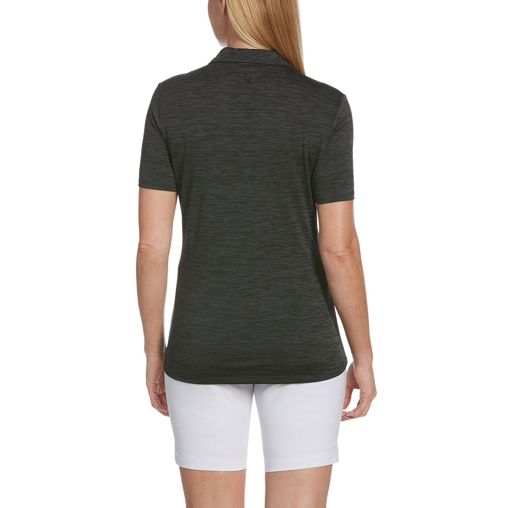 Callaway Women's Black Broken Stripe Polo