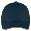 Port & Company Navy/Khaki Washed Twill Sandwich Bill Cap