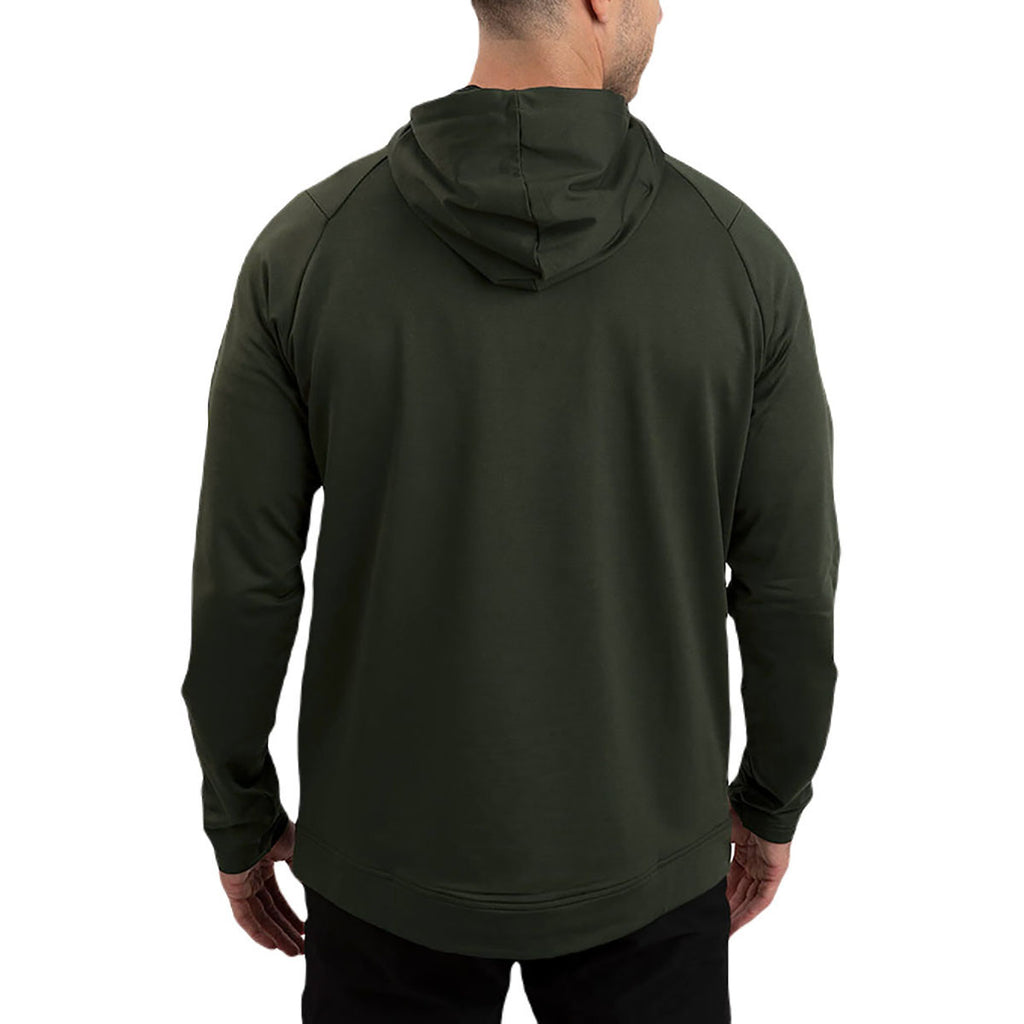 UNRL Unisex Hunter Green Cross-Up Hoodie