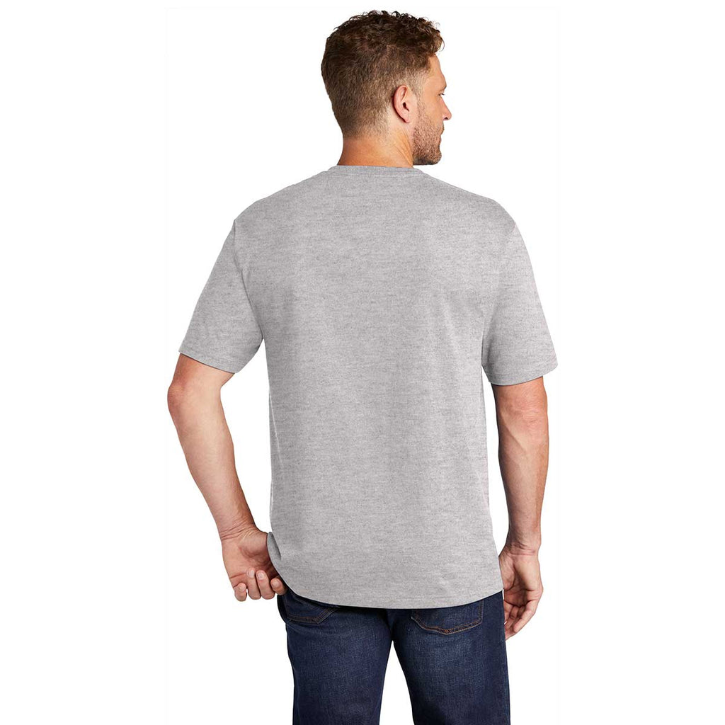 CornerStone Men's Heather Grey Workwear Short Sleeve Pocket Tee