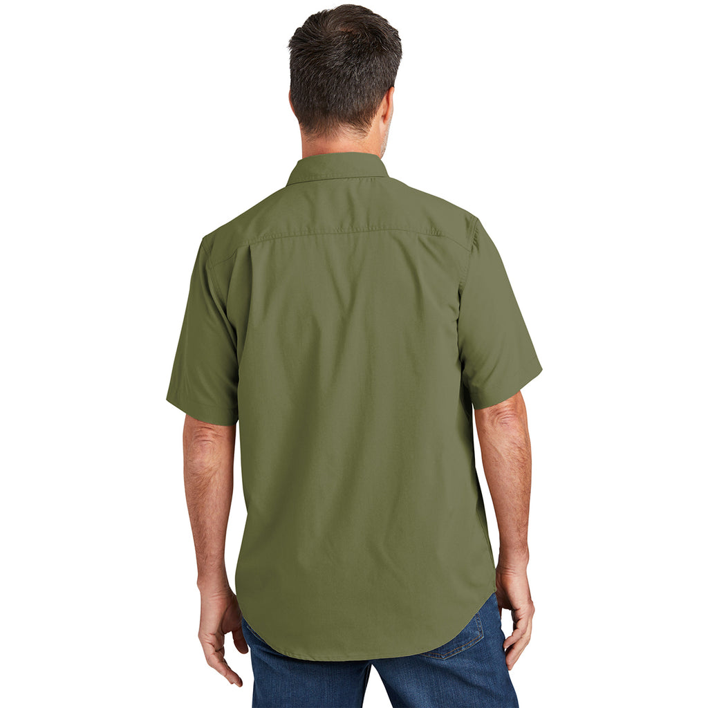 Carhartt Men's Burnt Olive Force Solid Short Sleeve Shirt