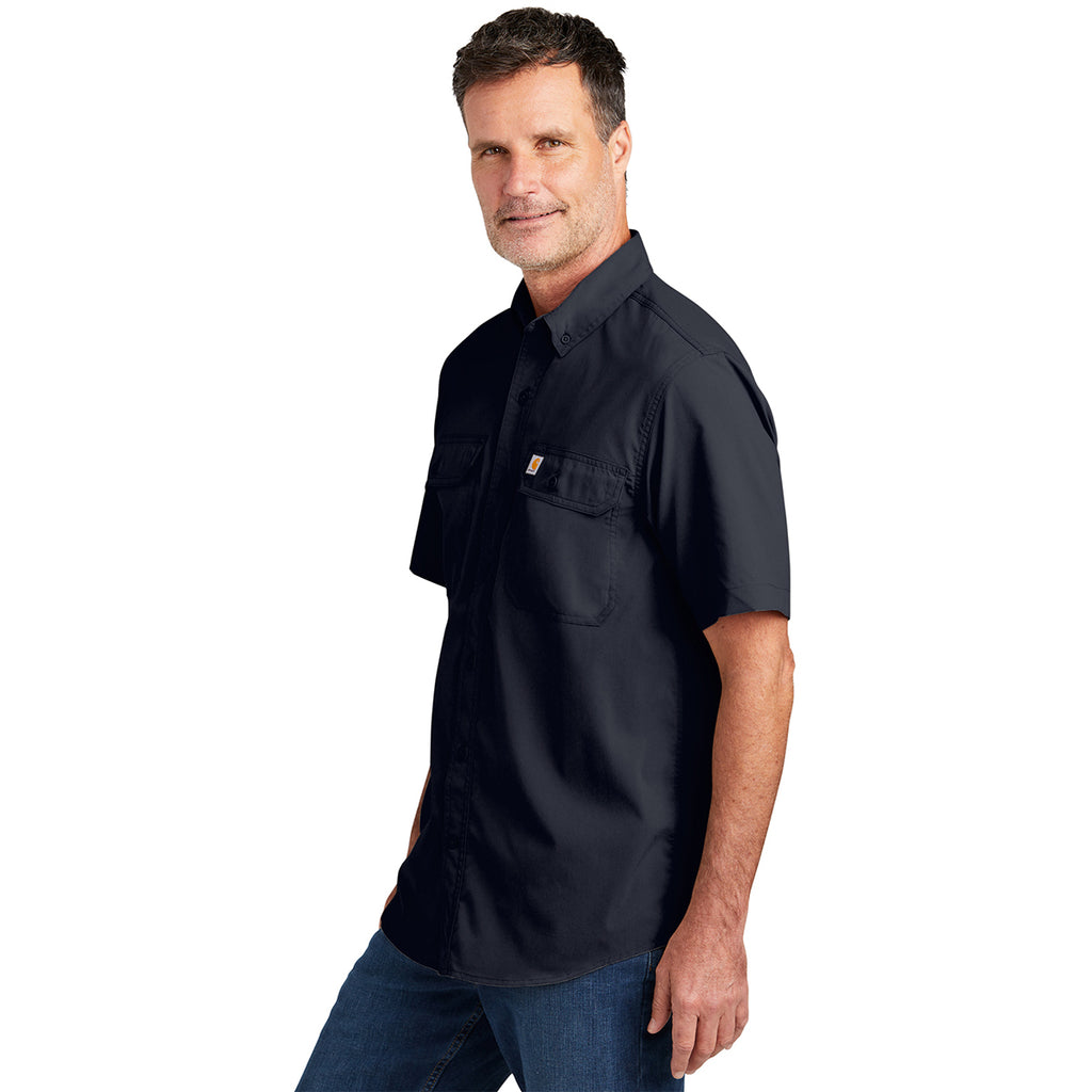 Carhartt Men's Navy Force Solid Short Sleeve Shirt