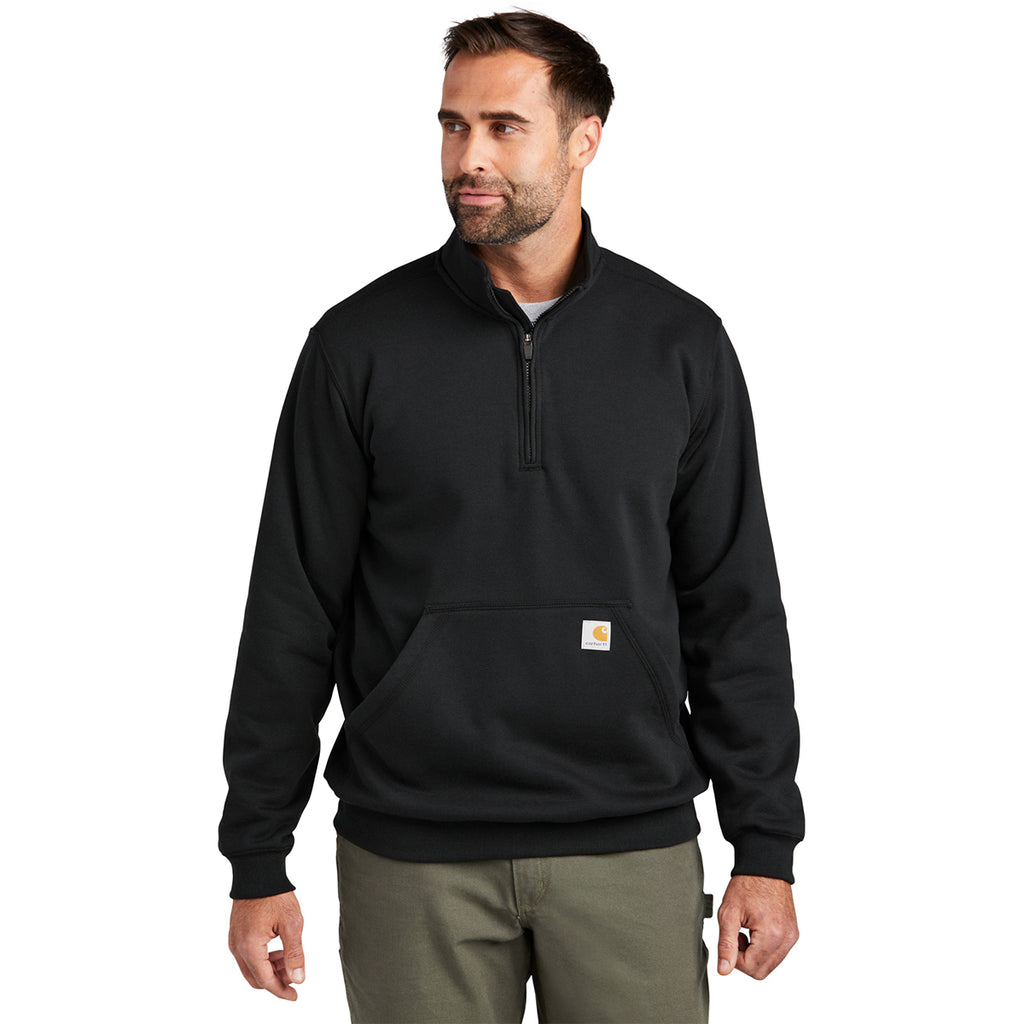 Carhartt Men's Black Midweight 1/4-Zip Mock Neck Sweatshirt