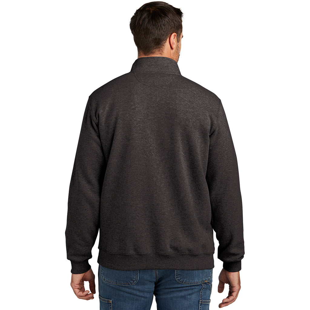 Carhartt Men's Carbon Heather Midweight 1/4-Zip Mock Neck Sweatshirt