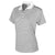 BAW Women's White/Charcoal Mini Stripe Spandex Cool Tek Polo