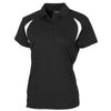 BAW Women's Black/White Colorblock Polo