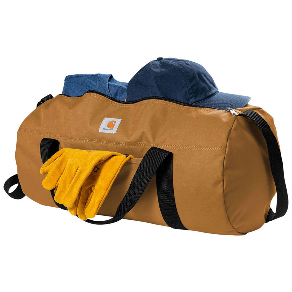 Carhartt Carhartt Brown Canvas Packable Duffel with Pouch