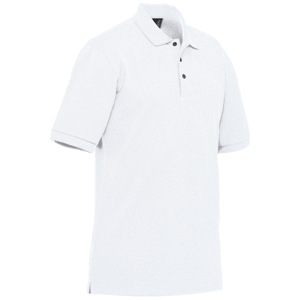 Stormtech Men's White Nantucket Stretch Pique Polo