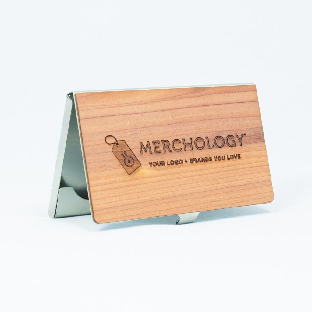 Woodchuck USA Walnut Wood Business Card Holder