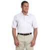 Devon & Jones Men's White Pima Pique Short-Sleeve Polo