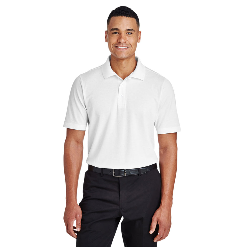 Devon & Jones Men's White CrownLux Performance Polo