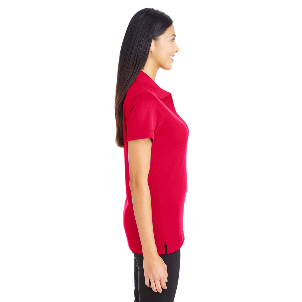 Devon & Jones Women's Red CrownLux Performance Polo