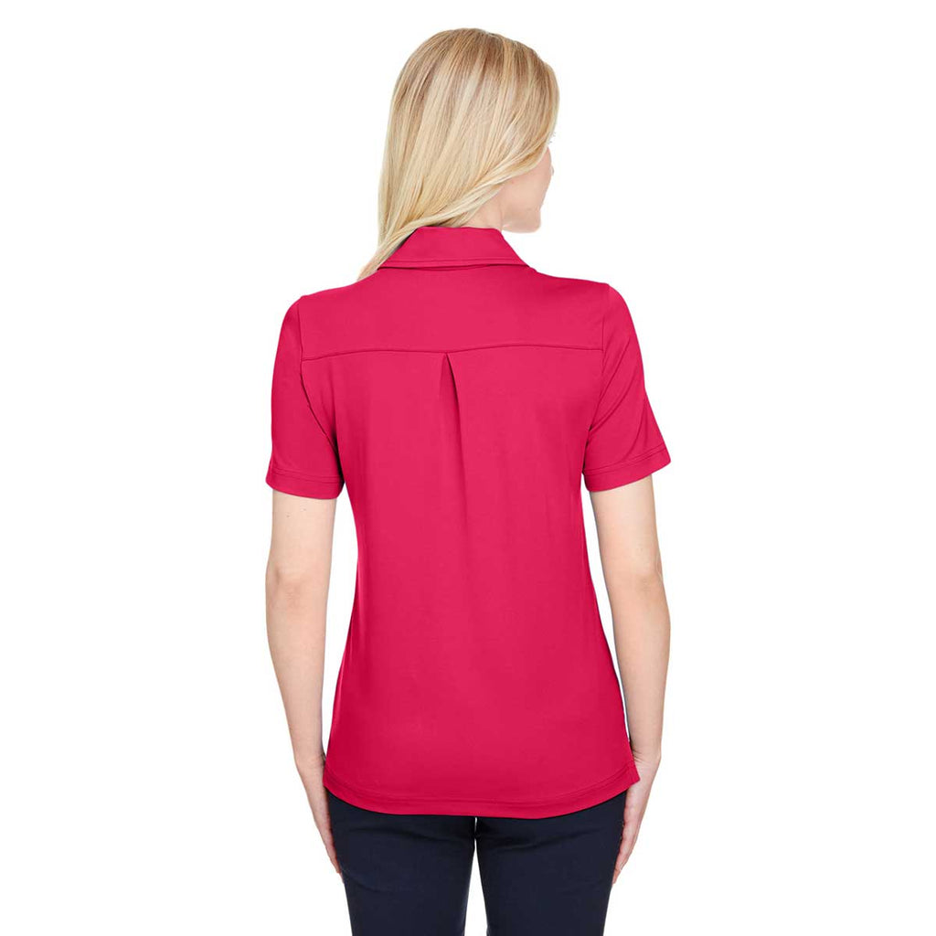 Devon & Jones Women's Red CrownLux Performance Range Flex Polo