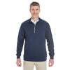 Devon & Jones Men's Navy/Grey Heather/Graphite Drytec 20 Performance Quarter-zip