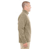 Devon & Jones Men's Khaki Heather Bristol Sweater Fleece Quarter-Zip