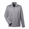 Devon & Jones Men's Dark Grey Heather Newbury Melange Fleece Quarter-zip