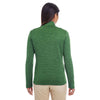 Devon & Jones Women's Forest Heather Newbury Melange Fleece Quarter-zip