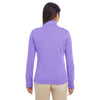 Devon & Jones Women's Grape Heather Newbury Melange Fleece Quarter-zip