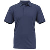 BAW Men's Navy Solid Spandex Polo