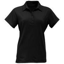 BAW Women's Black Solid Spandex Polo