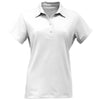 BAW Women's White Solid Spandex Polo