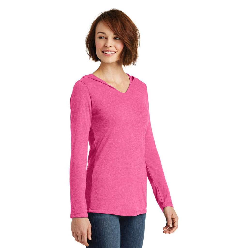 District Women's Fuchsia Frost Perfect Tri Long Sleeve Hoodie