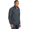 District Men's Heathered Navy Lightweight Fleece Quarter-Zip