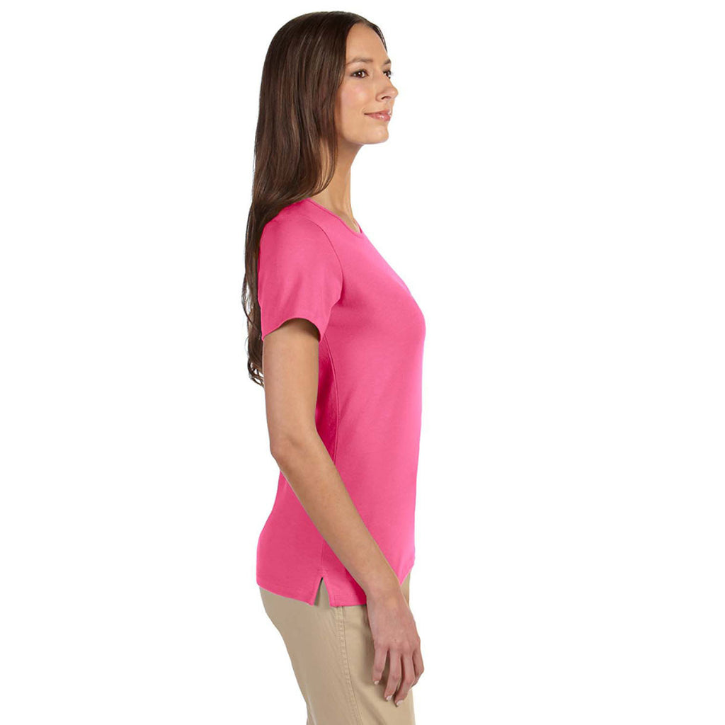 Devon & Jones Women's Charity Pink Perfect Fit Shell T-Shirt