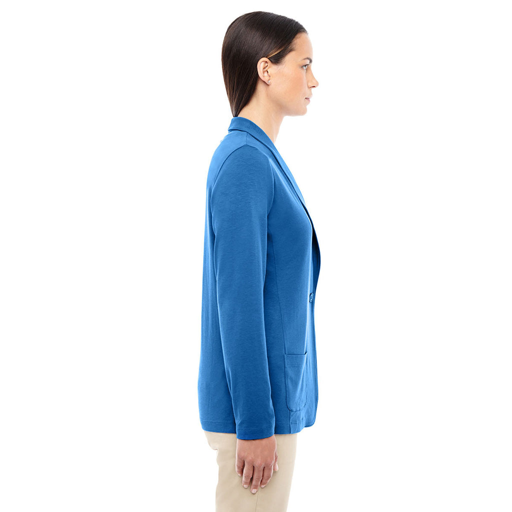 Devon & Jones Women's French Blue Perfect Fit Shawl Collar Cardigan