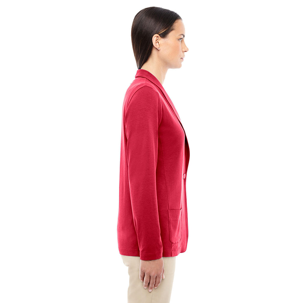 Devon & Jones Women's Red Perfect Fit Shawl Collar Cardigan