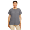 Devon & Jones Women's Graphite Perfect Fit Short-Sleeve Crepe Blouse