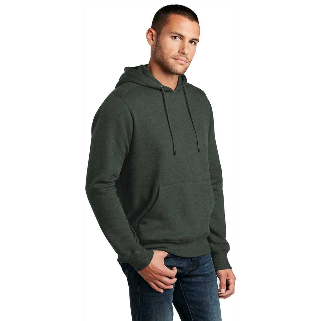 District Men's Heathered Forrest Green Perfect Weight Fleece Hoodie