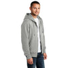 District Men's Heathered Steel Perfect Weight Fleece Full-Zip Hoodie