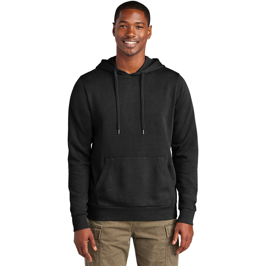 District Men's Black Wash Fleece Hoodie