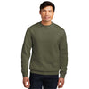 District Men's Heathered Olive V.I.T. Fleece Crew