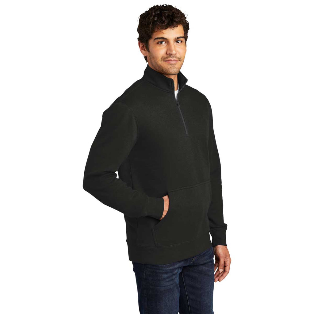 District Men's Black V.I.T. Fleece Quarter Zip