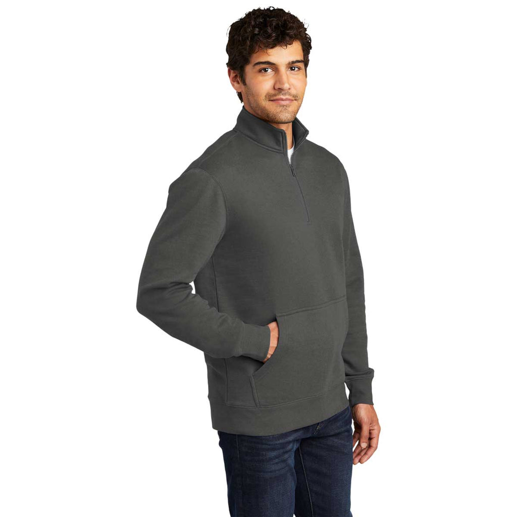 District Men's Charcoal V.I.T. Fleece Quarter Zip