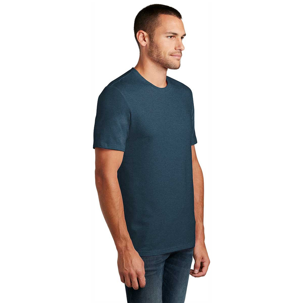 District Men's Heathered Neptune Blue Flex Tee